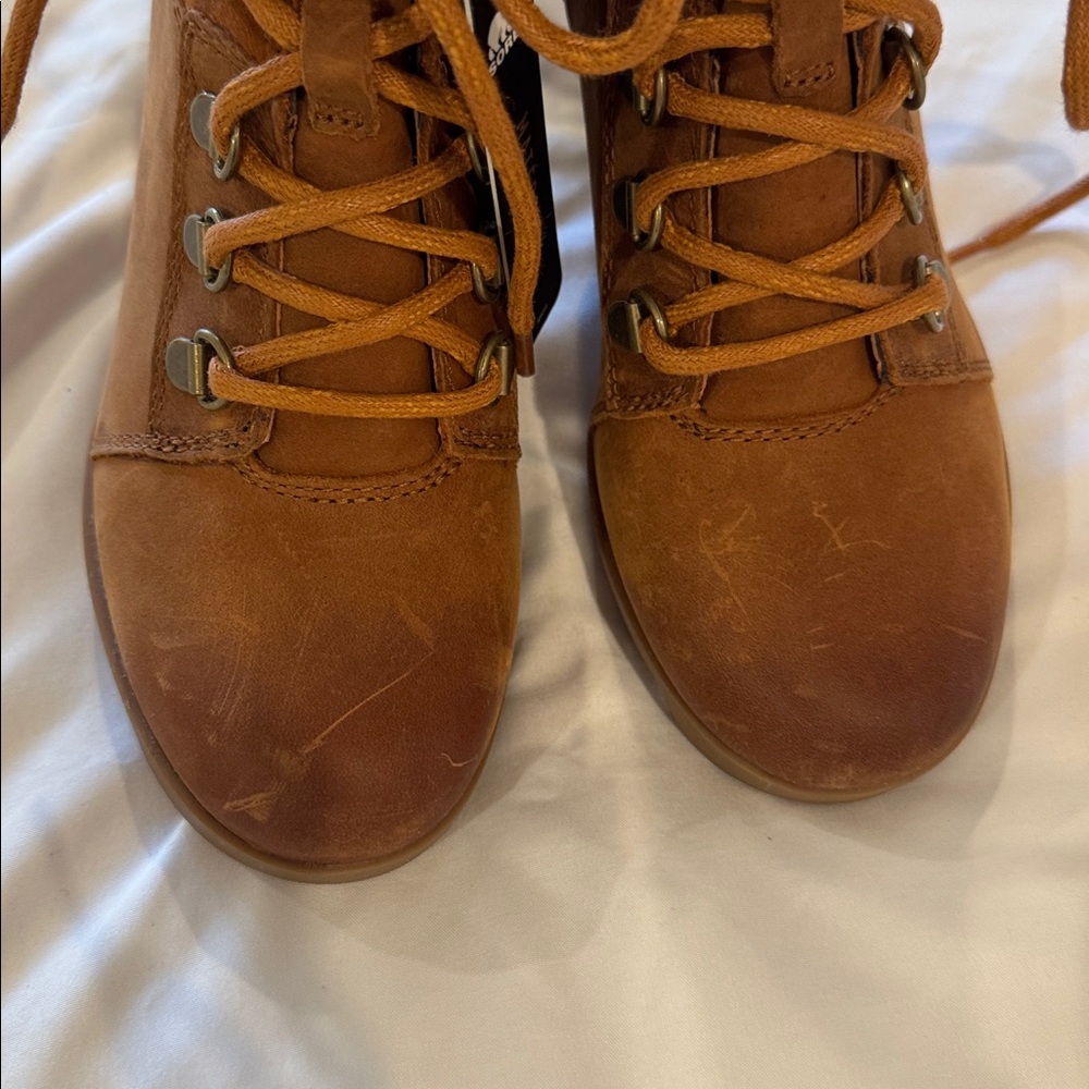 Women's Sorel Joan Uptown Lace-up Ankle Boots in the color Iced Tea - Picture 10 of 10